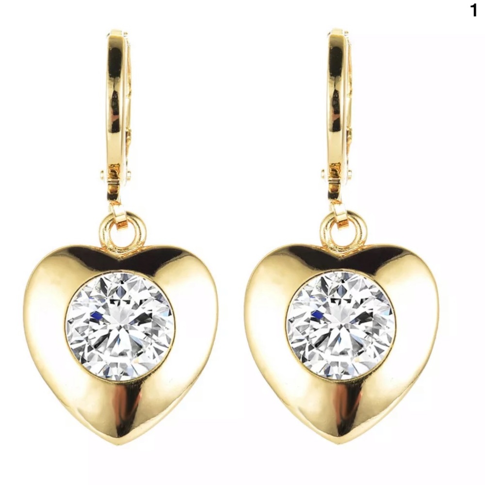 Heart 18K Gold Plated Earrings